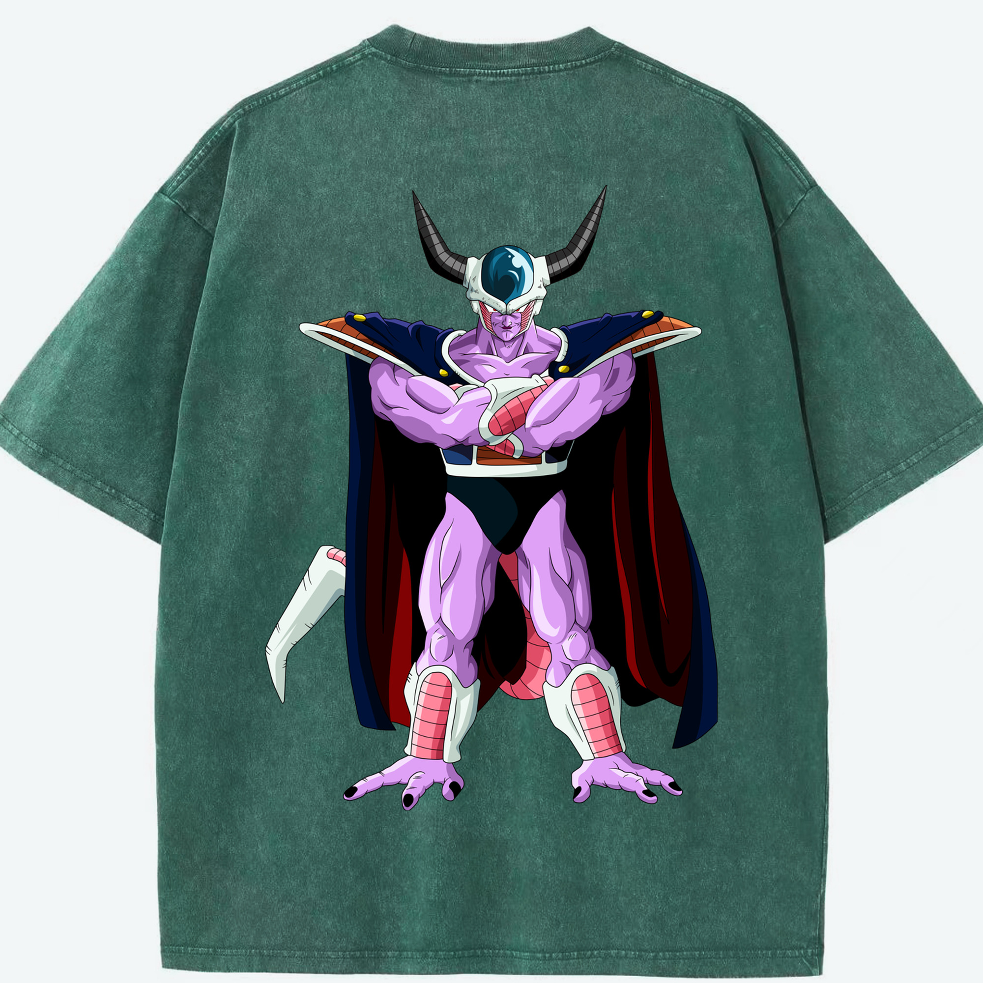 （画像用） ドラゴンボール コルド大王 DRAGON BALL King Cold 綿100% ヴィンテージ風 半袖Tシャツ（背面プリント）